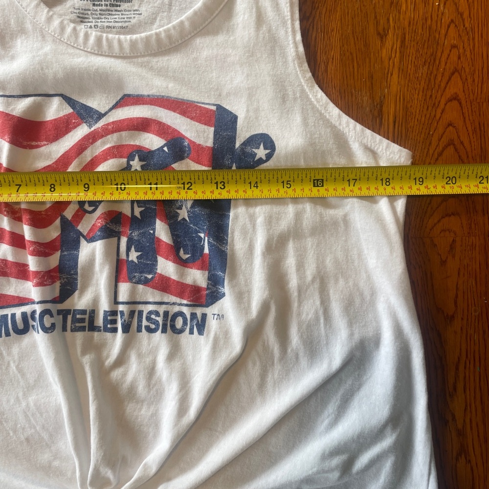 MTV Logo White Tee With Tie Front - Picture 4 of 5